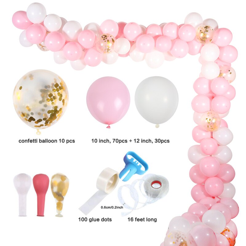 113Pcs Multicolor Ballonnen Guirlande Boog Kit Confetti Latex Ballon Verjaardag Bruiloft Baby Shower Anniversary Party Decoratie: 113pcs balloon H