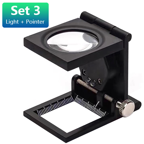 1PC 10x Folding Lens Linen Tester Foldable Mini Pocket Magnifiers Cloth Thread Counter Magnifier Magnifying Glass 28mm: Blue