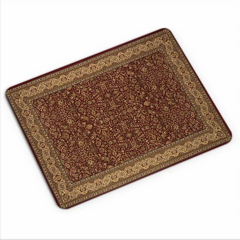 Persian Carpet Computer Laptop Mouse Pads Mysterious Decorative Desk Mats Washable Non-Slip Rubber Base with Precision Lock Edge: XS / green