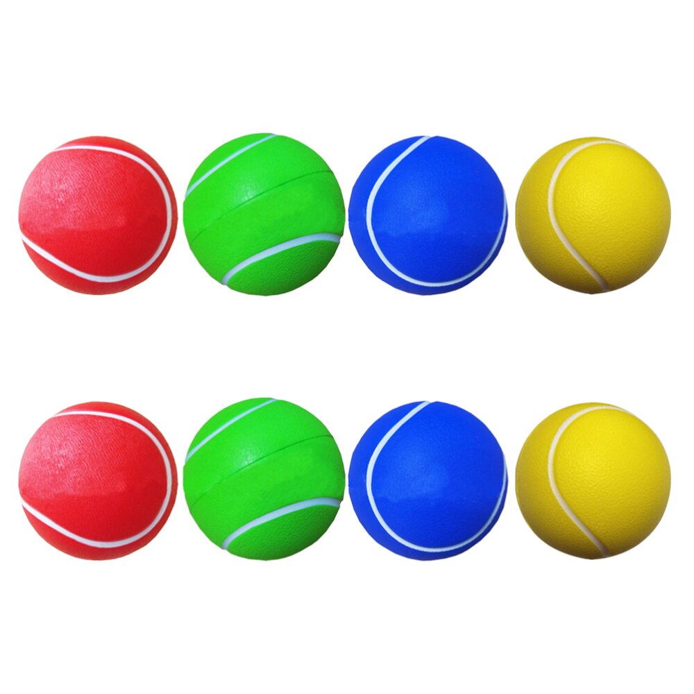 6 stk /8 stk tennisbolde øve tennisbolde sports pu tennisbolde spille bold  (4 stk gul , 1pc røde , 1pc blå)