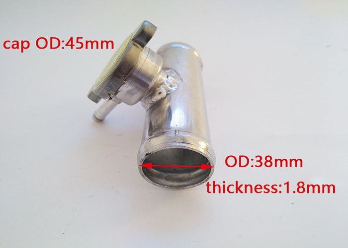 38mm 1-1/2" o.d All Aluminum In-Line Radiator Hose Connector Filler Neck/ Cap
