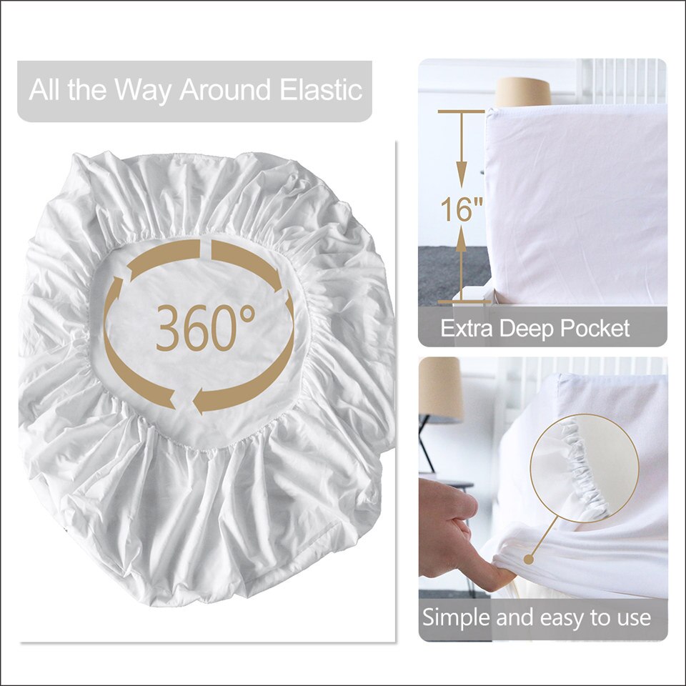 BeddingOutlet Rainbow Bed Sheet Colorful Microfiber Fitted Sheet Watercolor Mattress Cover Modern Bedding Stars Queen Bedlinen