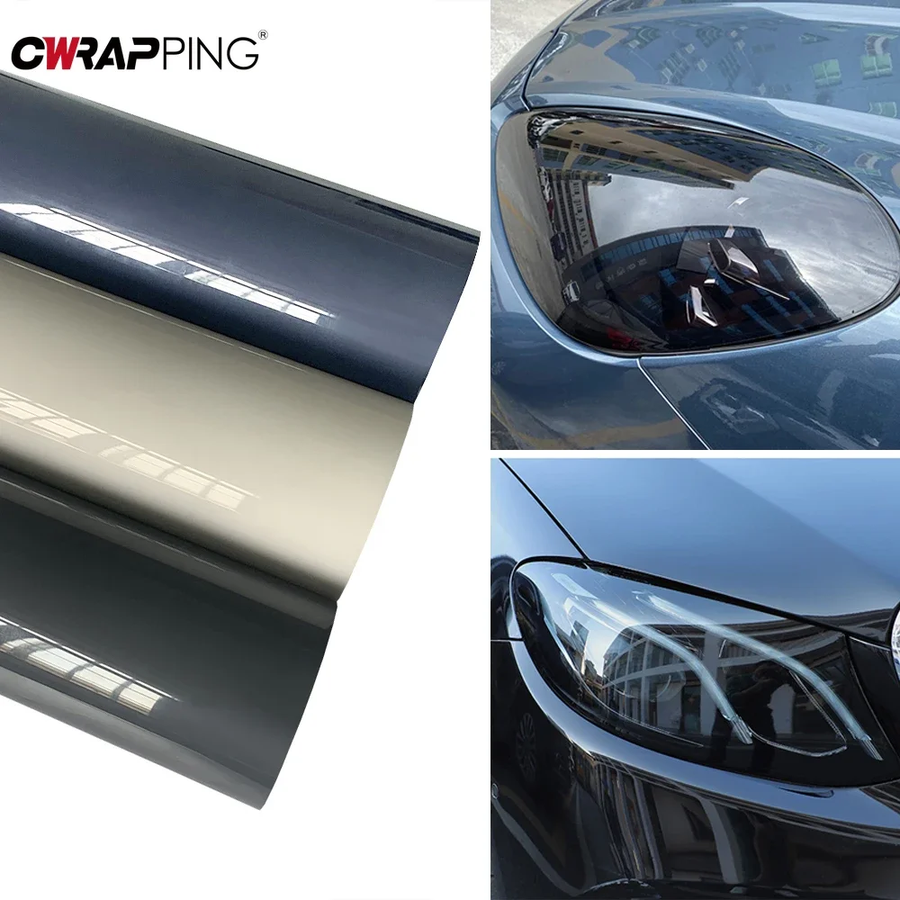 Self-Healing TPU Headlight Film Photochromic UV Protection Car Lamp Film Universal Anti-Scratch for Auto Light Tinting Car Care