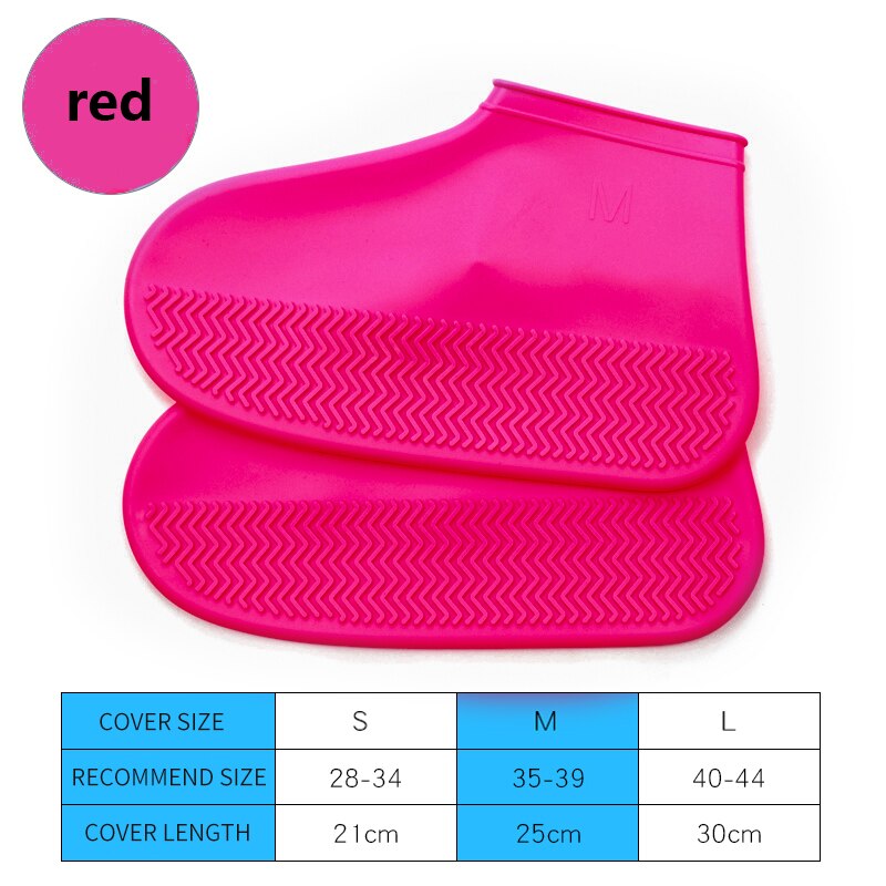 Couverture de pluie pour chaussures, caoutchouc imperméable antidérapant, bottes imperméables, semelles intérieures en Silicone réutilisables, chaussures de voyage: P-high quality / l