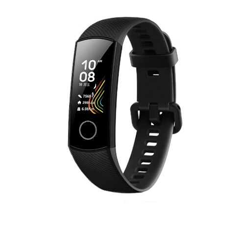 Huawei-pulsera inteligente Honor Band 5 Original, pulsera con control del ritmo cardíaco, presión del sueño y del oxígeno en sangre, detección AMOLED, para natación: CN Black Standard