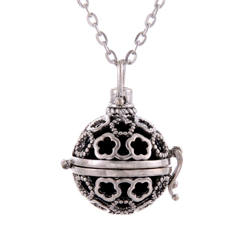Arbre de vie cage d'aromathérapie diffuseur collier médaillon pendentif parfum huile essentielle collier médaillon d'aromathérapie Cage de perles: 3