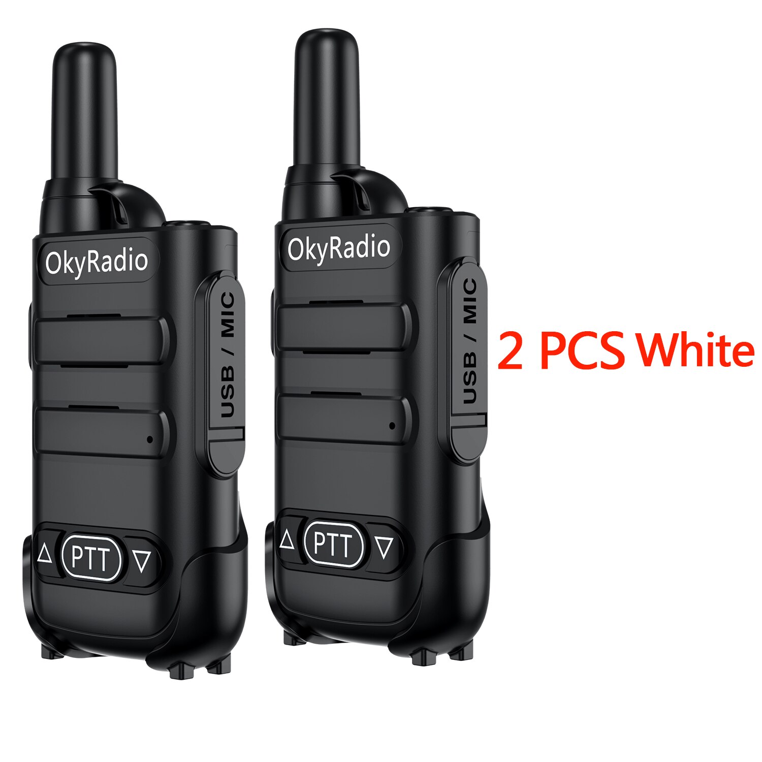 2022 5W Power 470Mhz Werk Walkie-Talkie 6Km Call 4800Mah Batterij Draagbare Waterdichte Walkie-talkie Sterke Anti: White-2pcs