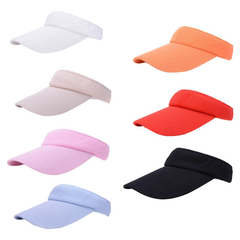 Style Hat Caps Comfortable Shading Unisex Summer Golf Tennis Hats Women Men Sports Wide Brim Beach Visor Sun 7 Colors