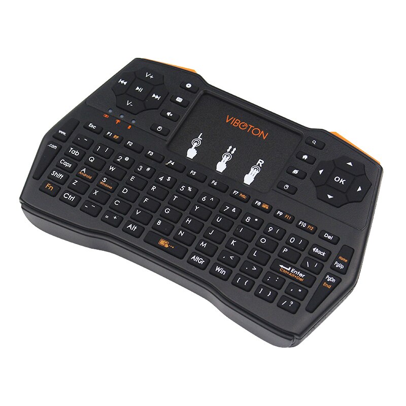 Mini Handheld Keyboard 2.4G Wireless English/Spanish/Russian Touchpad Mouse Gaming Keyboards for Laptop PC Smart TV for RPI 3/2