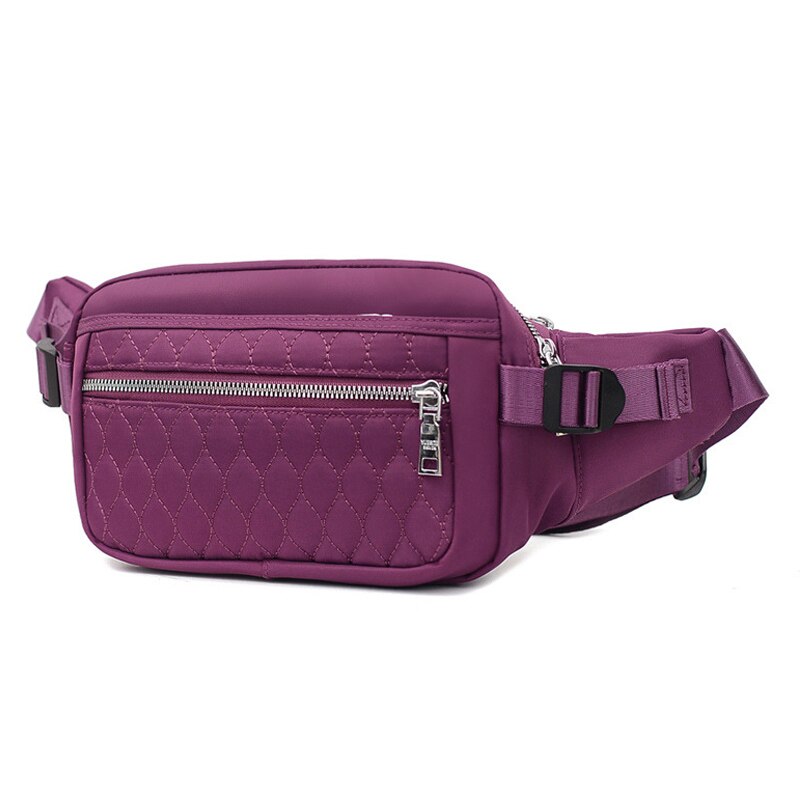 Sac banane à carreaux à la taille pour femmes, sacoche ceinture, sacoche ceinture, en Nylon, pour porte-monnaie Mobile,