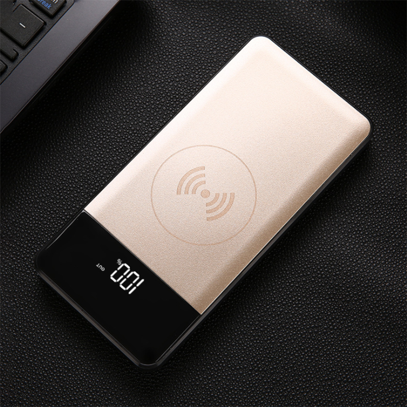 10 W Qi Drahtlose 10000mah Power Bank PD 18 W schnelle Lade Für telefon Externe Batterie Bank Eingebauten Ladegerät power