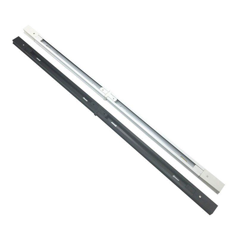 4 stks/partij 0.5m 1m Zwart Wit 2 Draad Spoor Rail Voor Track Lichten Aluminium Iluminacao Rail Verlichting Led spots Rail