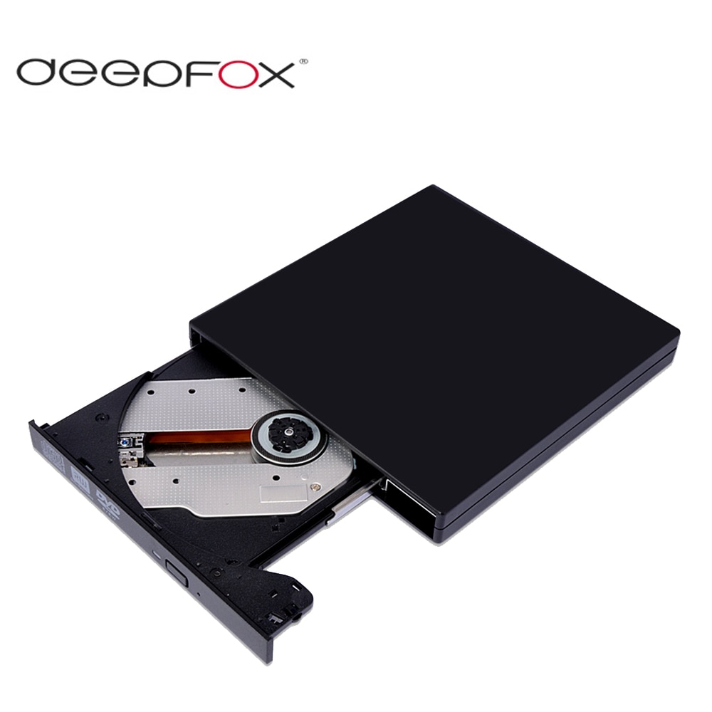 Deepfox-Unidad óptica externa USB 3,0, CD-RW de DVD, ROM, DVD-ROM, quemador de CD-ROM, plug and play, para PC, Mac, portátil, Netbook
