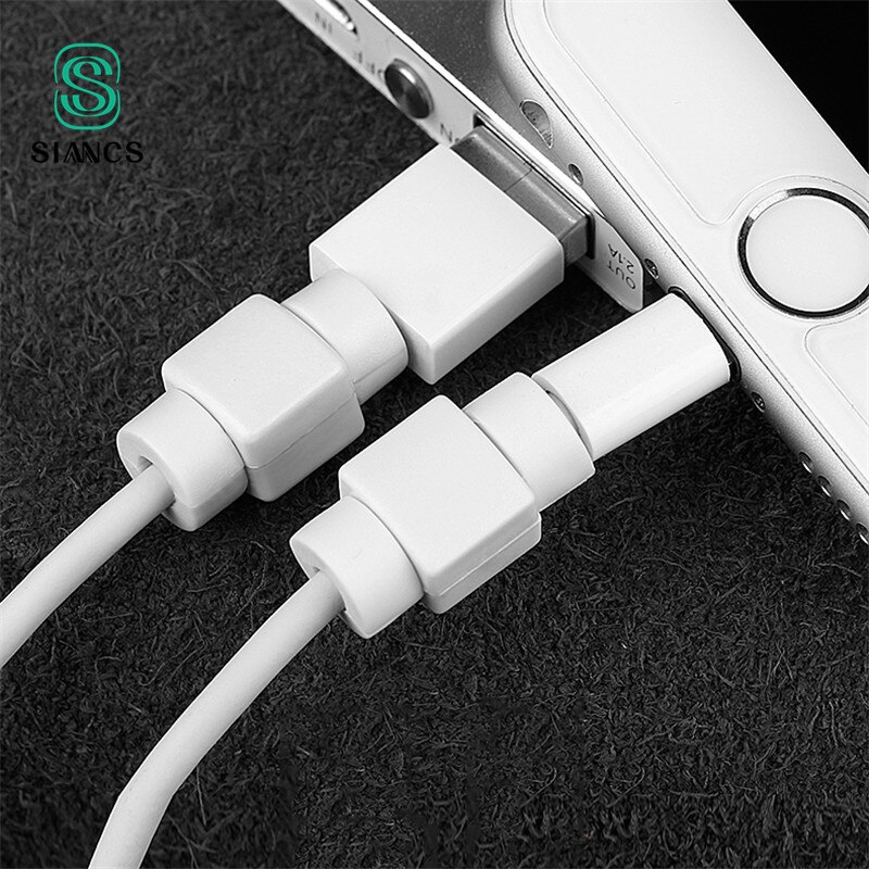 SIANCS Mini Cute USB Cable Protector 10PCS For iPhone5 6 6s 7 Plus 8 Cable Data Line Cord Protection Case Cable Winder Cover