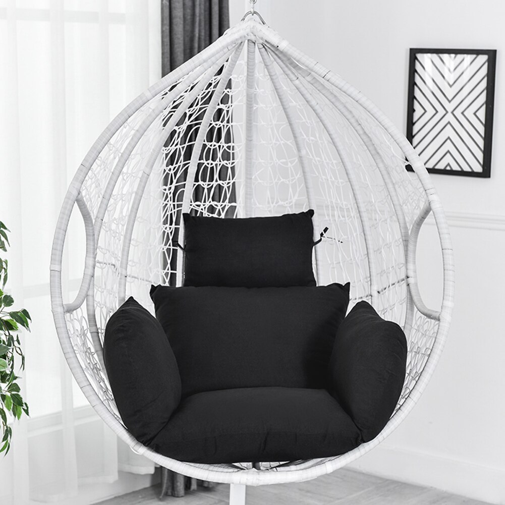 Washable Hanging Hammock Chair Cushion Outdoor Cradle Chair Pad Hanging Egg Chair Cushion Swing Chair Thick Seat Padded(No chair: B Only with Cushion
