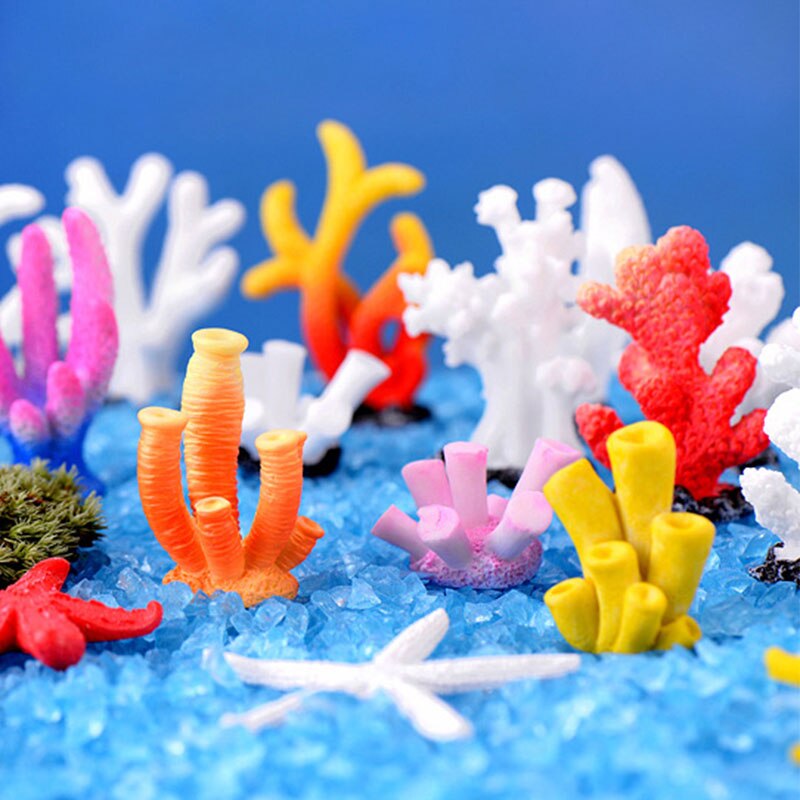 1 stuk kleurrijk kunstmatig koraalrif aquarium decoratie aquarium koraalsteen landschapsarchitectuur ornament diy accessoires