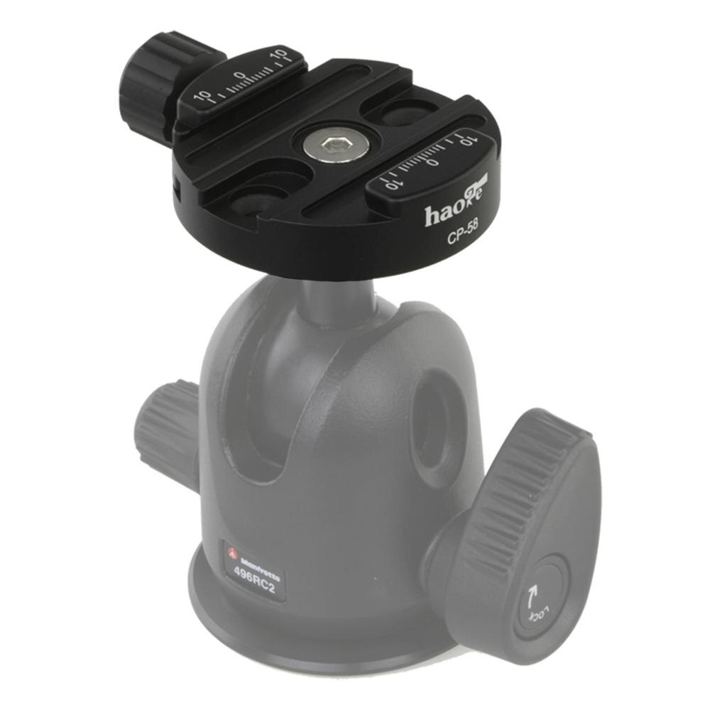 Haoge Combo Boss Adapter with 58mm Arca-Swiss-Compatible Quick Release Clamp for Manfrotto Tripod Ball Head Clamp Replacement