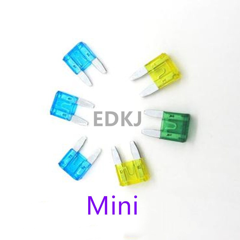 10pcs blade auto fuse mini medium fusible insert 5A 10A 15A 20A 25A 30A 35A 40Ablade fuse automobile fuse: mini / 25A