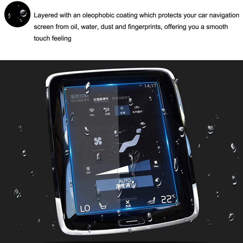 Car Navigation Press Screen Protector for Volvo V90 XC40 XC60 XC90 S90 Scratch-Resistant Screen 9H Hardness 0.33mm Thi