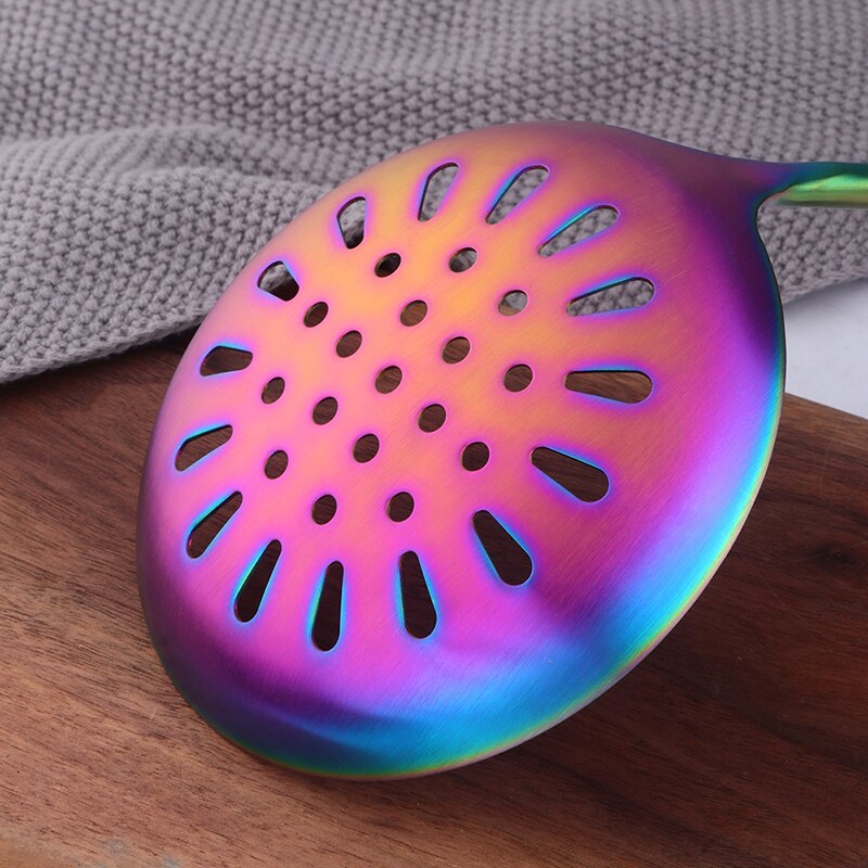 1/4 pcs Rose Gold Kitchen Accessories Gold Matt Utensil Stainless Steel kitchenware Long Service Spoon Fork Fish Cooking Tool