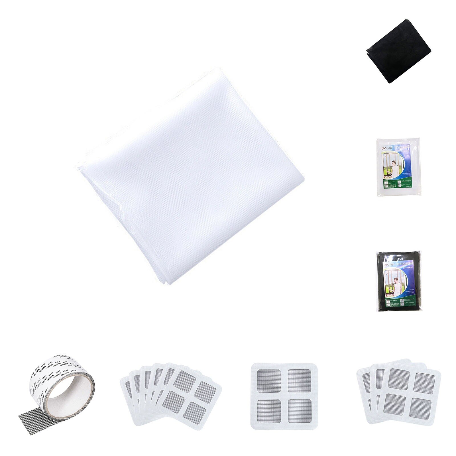 Mosquitera Simple autoadhesiva con Velcro para el hogar, pantalla de ventana de cifrado, Invisible, práctico, práctico, bricolaje, 1 unidad