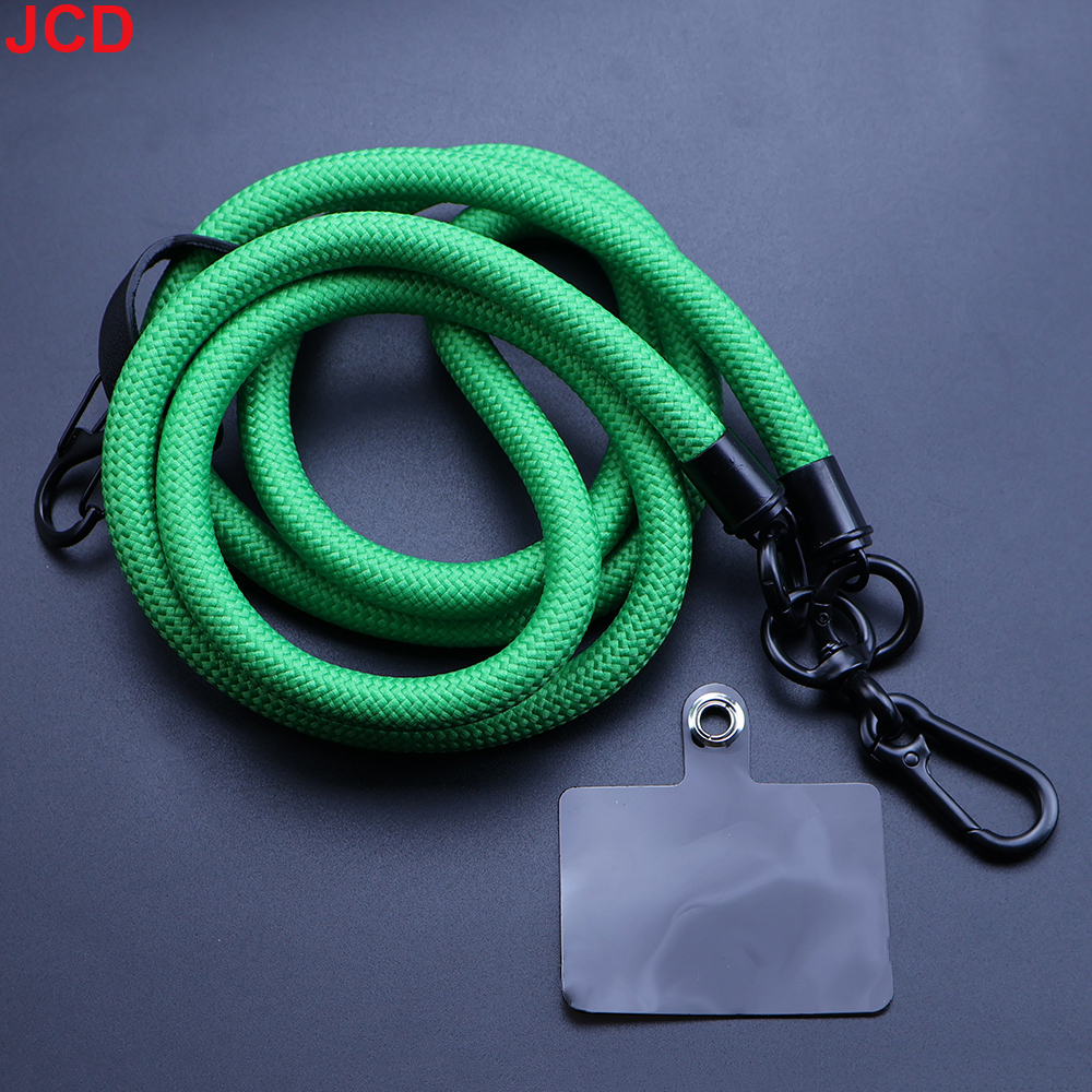 Phone Lanyard Adjustable 1cm Diameter Outdoor Universal Case Crossbody Shoulder Card Neck Cord Clip Hang Anti-lost Wrist Strap: Silver / Gray