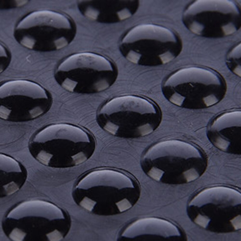 100pcs Black Noise-dampening Anti Collision Stickers Rubber Bumper Pads for Door Handle