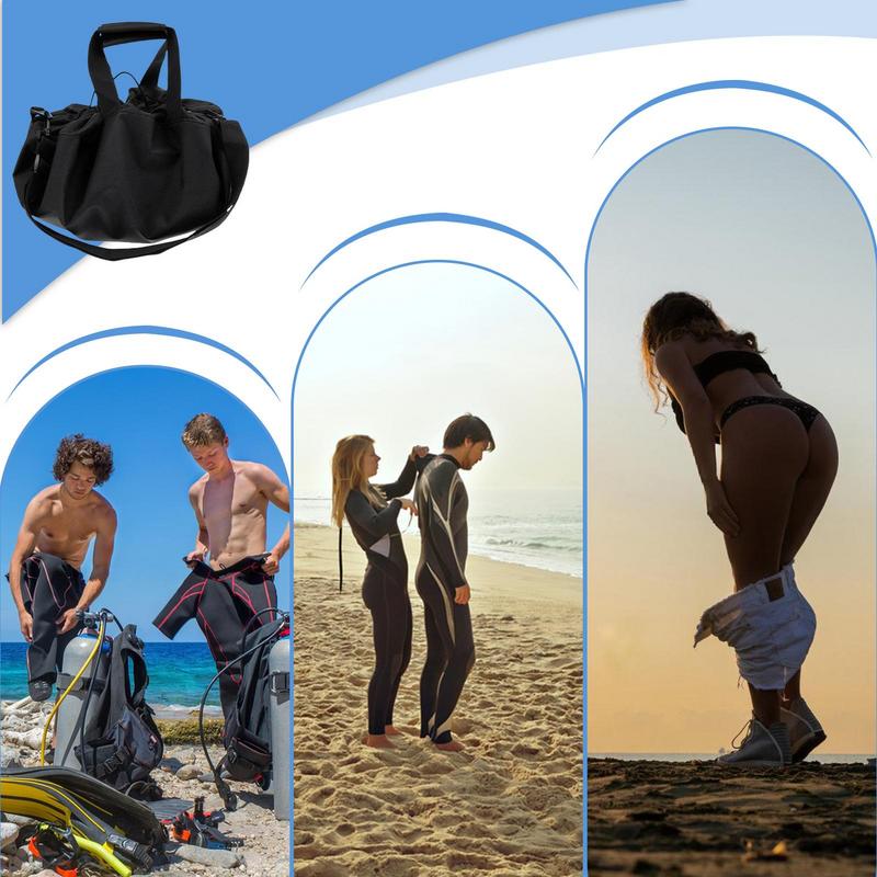 Cambiador de traje de neopreno, accesorios de surf impermeables, alfombrilla de cambio, equipo de surf, alfombrillas cambiantes portátiles impermeables con hombro y