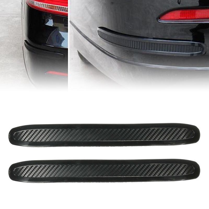 2Pcs Universal Car Bumper Protector Corner Anti-rub Scratch Guard Strip Rubber And