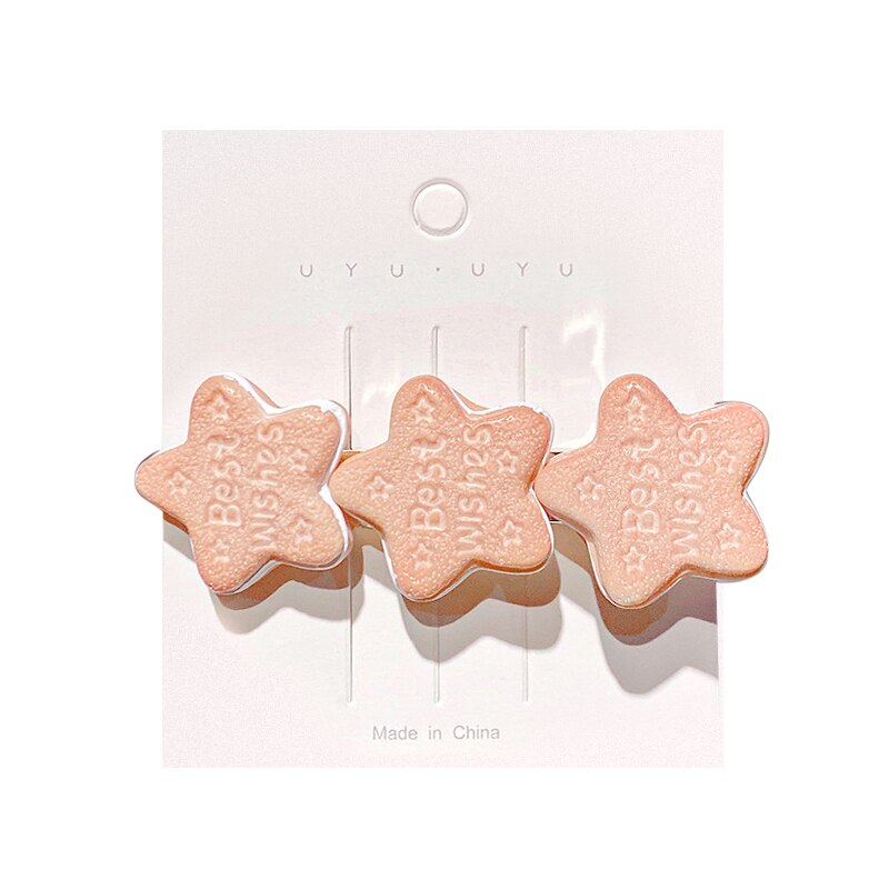 1Pc Eenvoudige Biscuit Haarspeld Vrouwelijke Netto Rode Beer Biscuit Haarspeld Clip Cookie Cartoon Eendenbek Clip Haarspelden Hair Styling Tool: 04