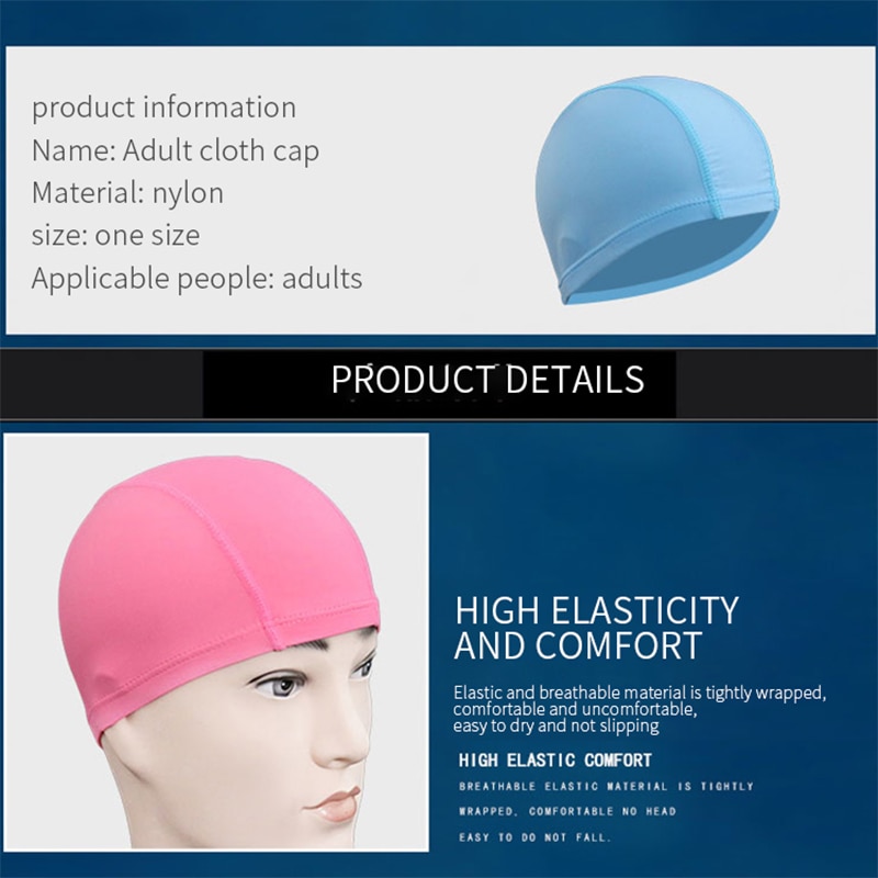 4 stk badehætte elastisk vandtæt pu stof beskytter ører langt hår sport svømmebassin hat fri størrelse til mænd og kvinder voksne