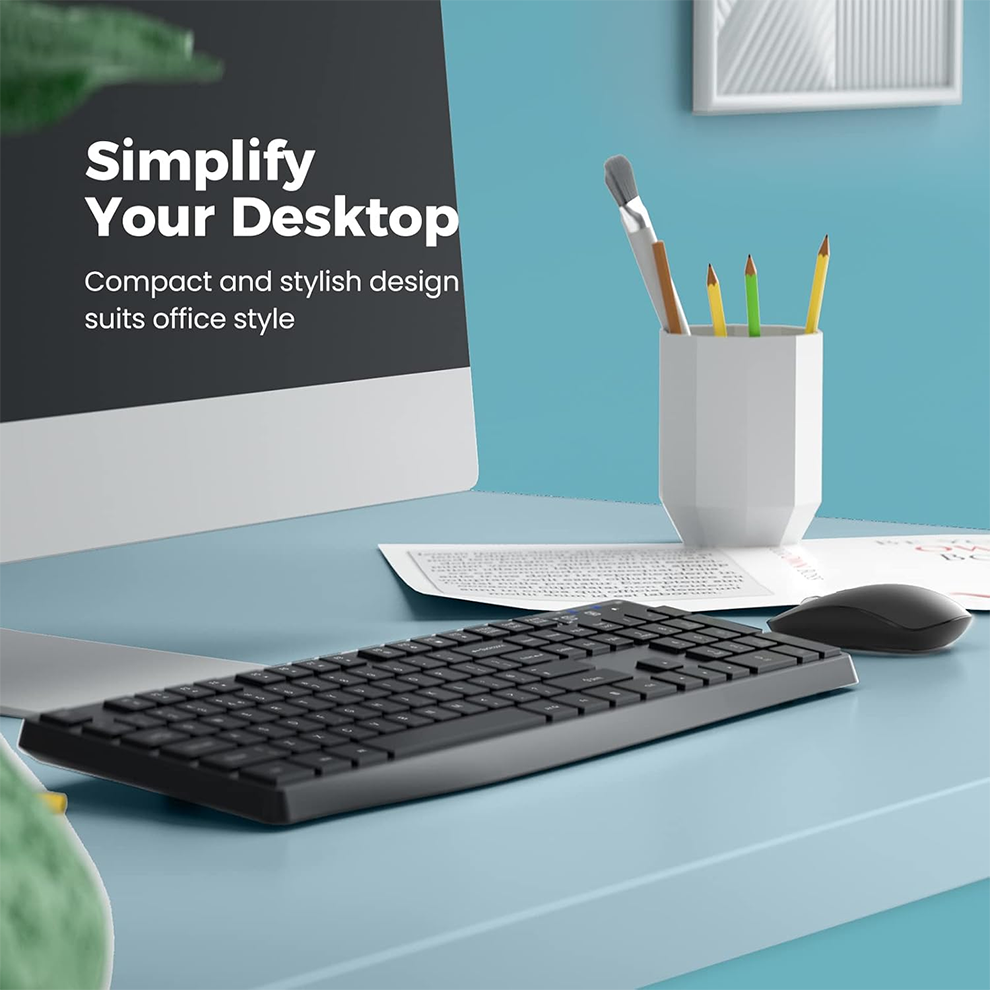 Wireless keyboard and mouse combination , , 2,4 g large ergonomic full-size keyboard and mouse , , 3 dpi adjustable wireless usb keyboard and mouse