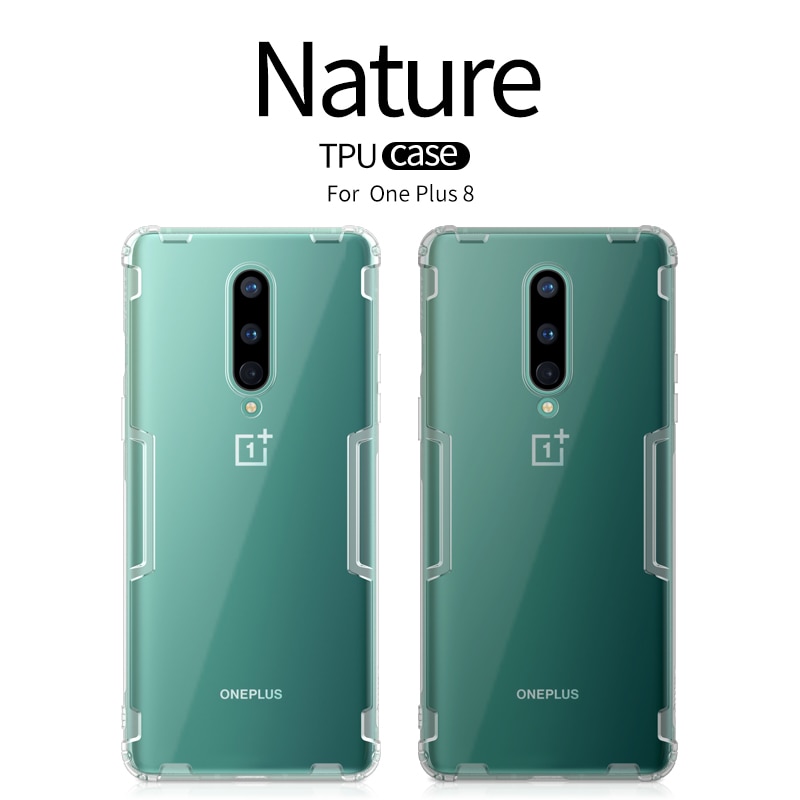 Dla oneplus 7 zawodowiec Obudowa Oneplus 7T zawodowiec Nillkin natura przezroczysty miękkiego silikonu TPU przezroczysty tył pokrywa dla oneplus 8 etui na telefony