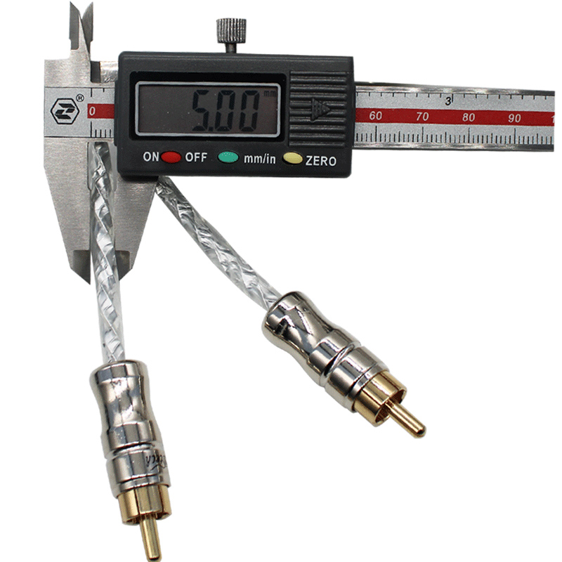 Cable de Audio para coche, Cable de señal de cabeza de Metal de cobre puro, altavoz de Audio estéreo, amplificador de Cable, instalación de subwoofer RCA, cableado secundario