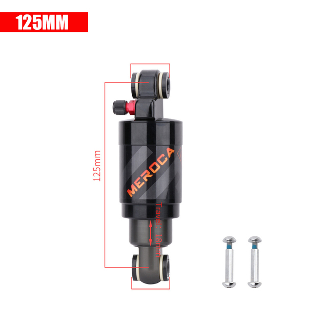Amortiguador trasero de aire para bicicleta, accesorio de aleación de 125/150/165/190/200mm, para bicicleta de montaña o de carretera, plegable: 125MM