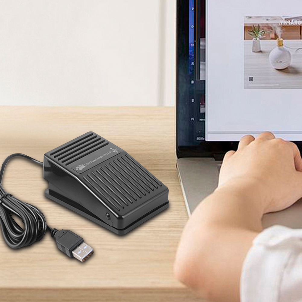 Foot Controller Pedal Switch Game Control Action HID USB Foot Pedal Control Switch PC Game Pad for Keyboard Mouse PC Laptop