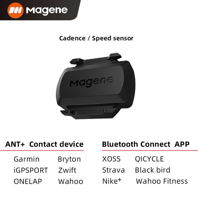 Wireless ANT+ Bluetooth Cycle Computer Speed Cadence Heart Rate For GARMIN BRYTON XOSS Magene Bicycle Cycling Computer: Magene CAD
