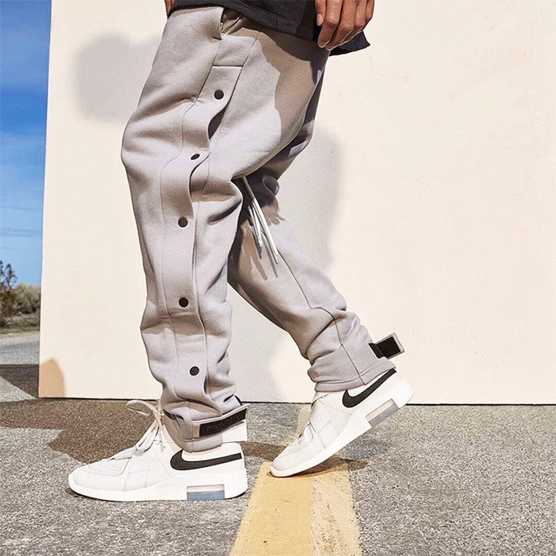 Pantalon de Jogging surdimensionné en coton pour homme, large, , sport, Jogging, gris, hiver, jambes amples, Baggy, Hip Hop: battle grey / 2XL