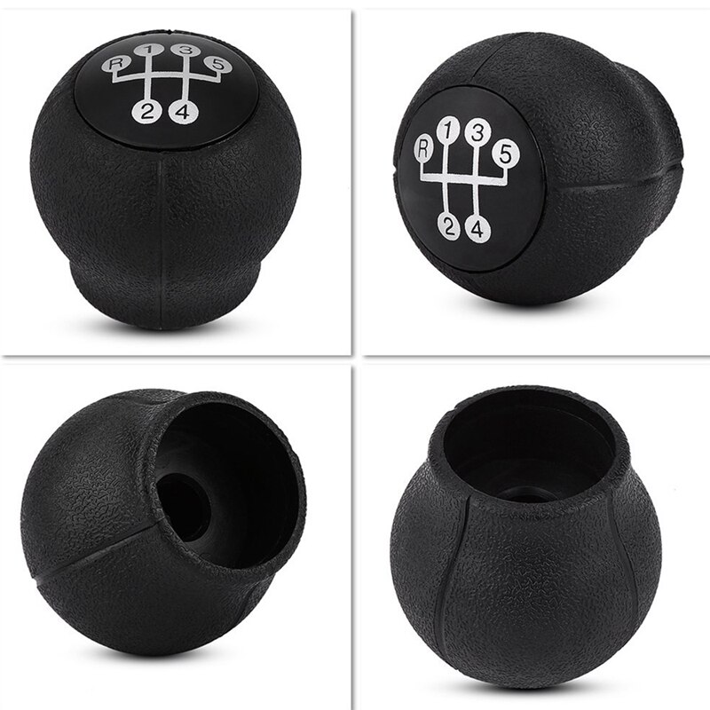 Coperchio Per Pomello Del Cambio Auto A 5 Marce, Emblema Di Ricambio In ABS Nero, Compatibile Con Ford Fiesta E Focus - 6