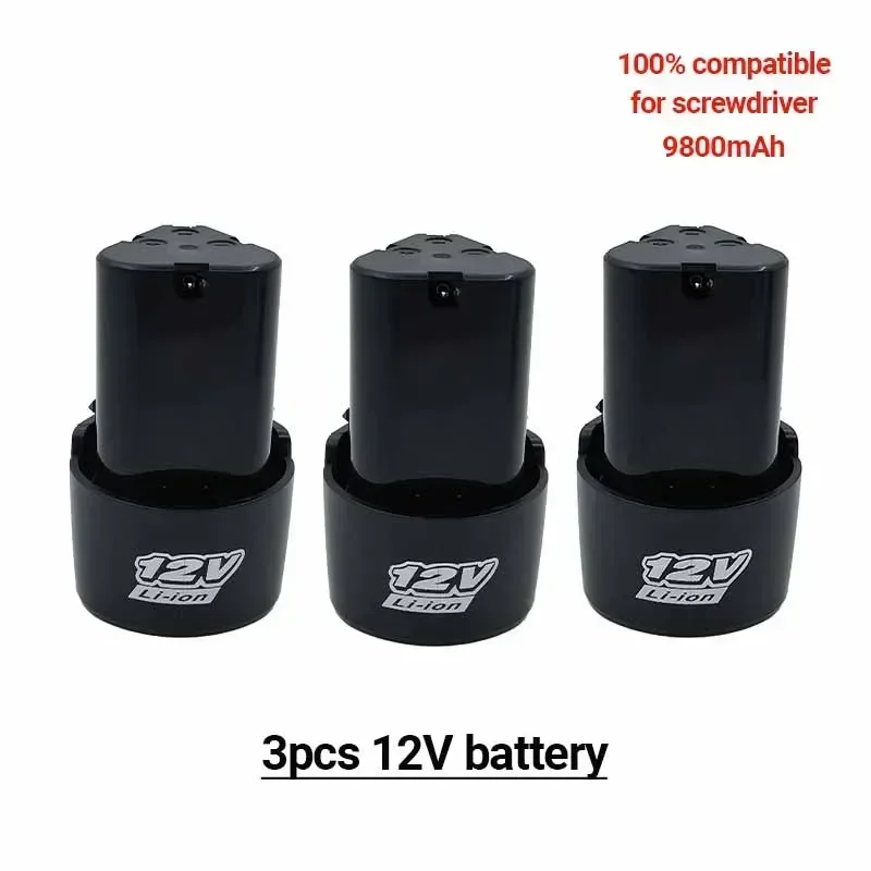 Batería De Litio Para Destornillador, Pila De Respaldo De 12V,9800mAh, 100% Origen, Larga Duración, Nueva, Gran Oferta: Gold