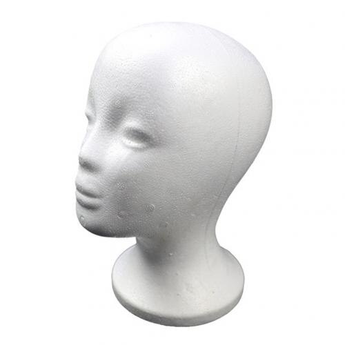 Plus size piepschuim mannequin vrouwelijk hoofd model hoed bril pruik display rekwisieten stylingtool vrouwen schuimhoofd voor pruik: Default Title