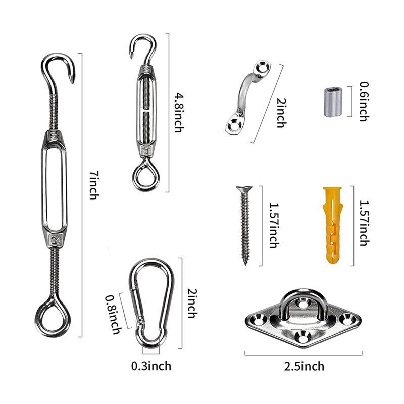 Wire Rope Kit, 164FT Length Wire Cable, 1/16 Inch Coated Wire Rope Kit With Turnbuckles And Hooks For Garden, Craft