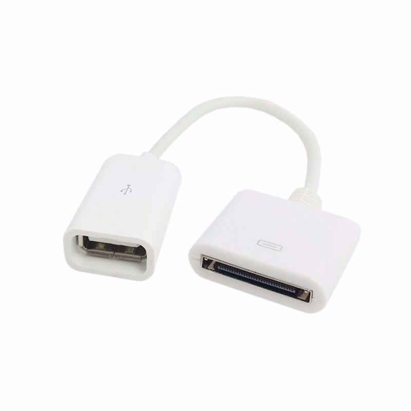 15CM Docking 30pin Female naar USB 2.0 Female Charge Korte Kabel Dock 30P Black & White