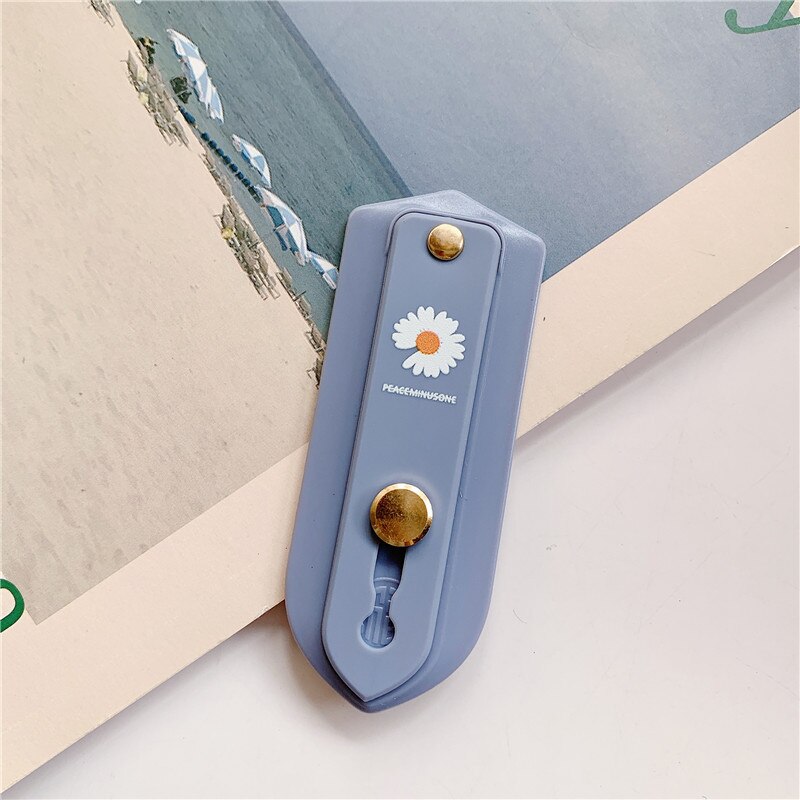 Margherite Fiore Push Pull In Silicone di Colore Della Caramella Breve Cinturino Da Polso Anello di Barretta Grip Staffa di Supporto Del Supporto Del Telefono Universale Per il iPhone 11: VIOLA