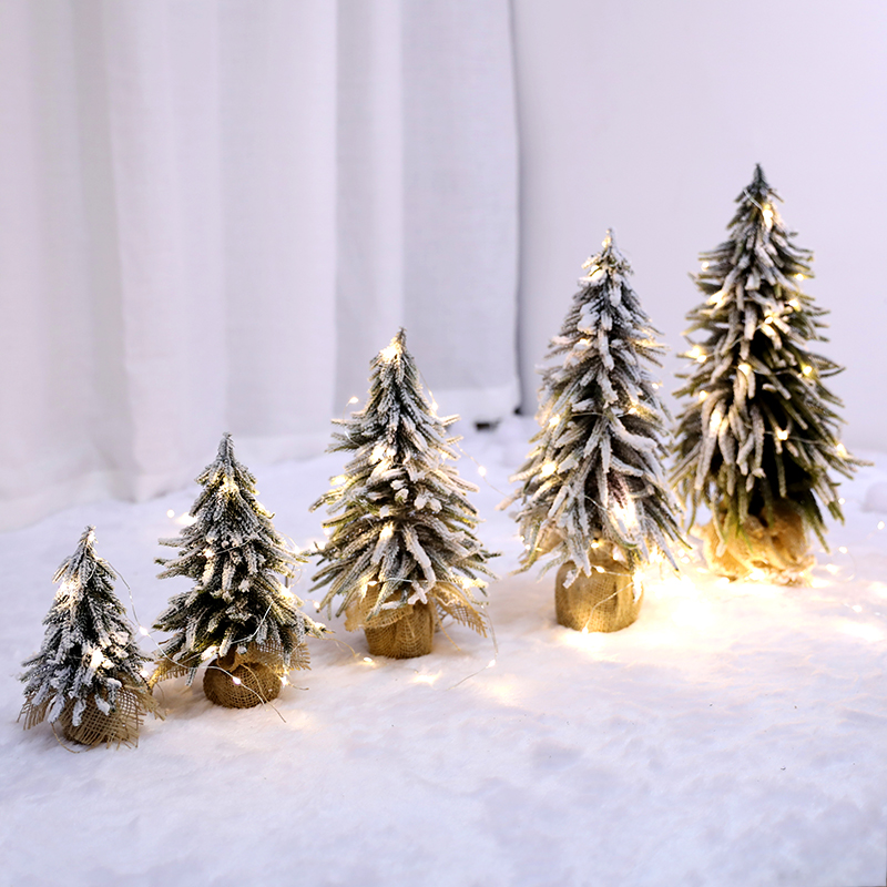 Simulation Christmas Tree White Christmas Decorative Tree PE Tree Pine Needle Christmas Tree Decor Ornaments