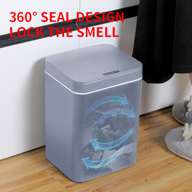 14/16L USB Charging Rubbish Can Automatic Smart Induction Trash Can Sensor Dustbin Touch Sensor Garbage Bucket for Home Kitchen