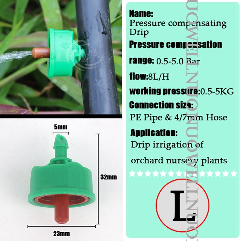 20Stck Viele Arten Garten Tropf Bewässerung Emitter Einstellbare Fluss Tropf Garten Gewächshaus Bewässerung Sprinkler PC Tropfen Emitter: Licht Gelb