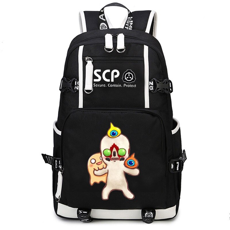 Scp seguro conter proteger cosplay mochila capacidade escola saco de ombro adolescente portátil viagem presente: 5