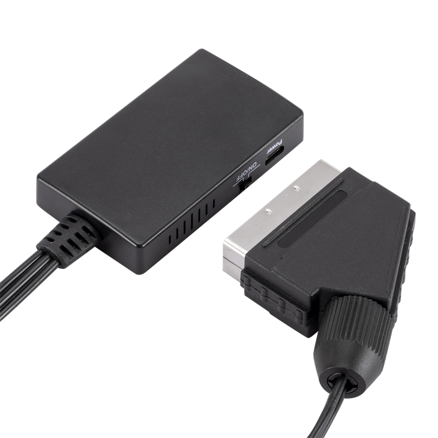 Grwibeou scart til hdmi-kompatibel kabelkonverter videoadapter 1080p video audio adapter til hd tv dvd til hdtv stb sky box