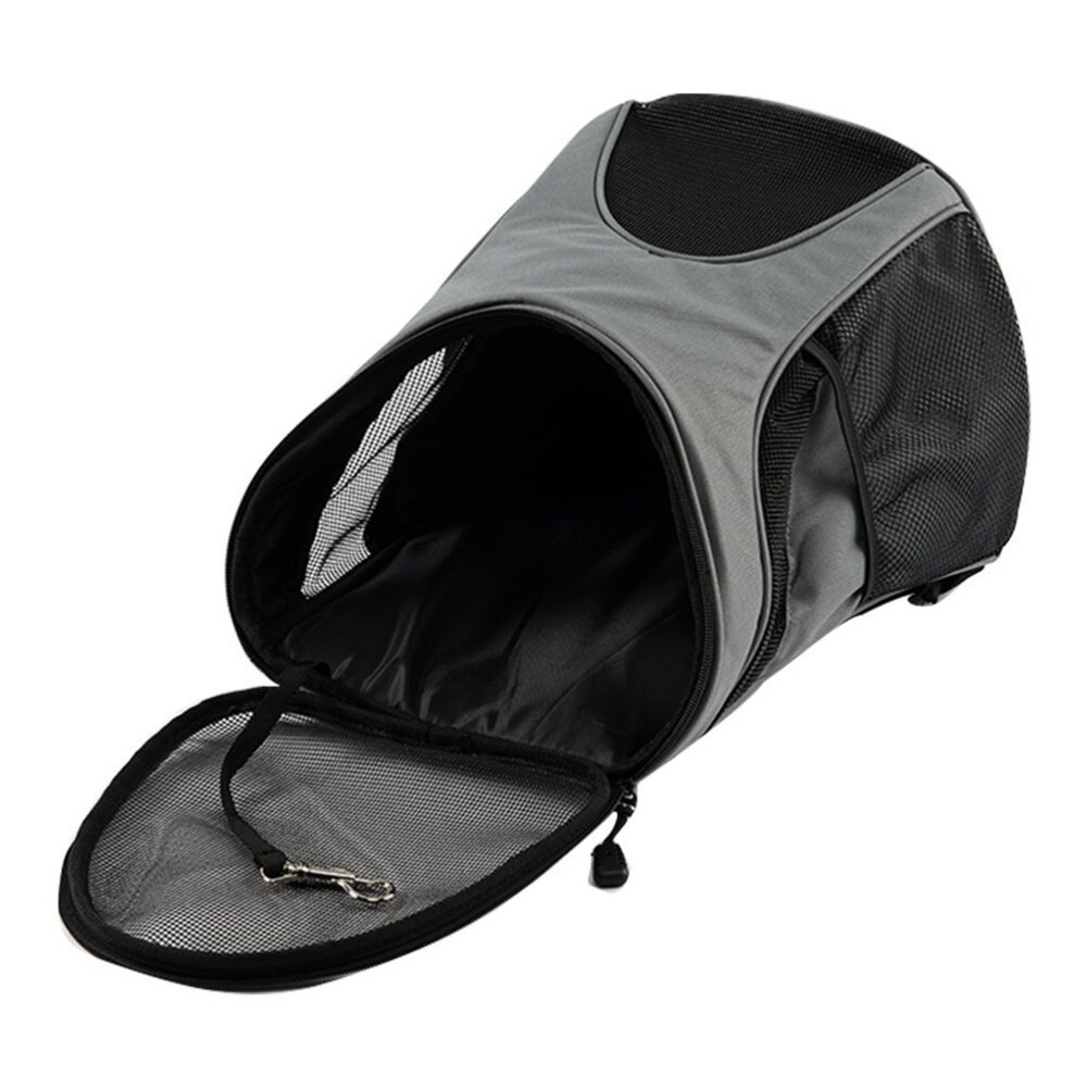 Kat hond huisdier draagtas mesh pup pack zachte outdoor reisrugzak - maat s (grijs)